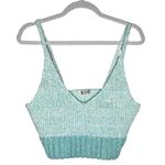 Free People  Intimately Here All Day Knit Bralette Brami Crop Top Blue Medium Photo 1