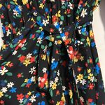 Kate Spade  sailing floral Black mini Dress with Tie Waist size 14 Photo 4