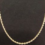 Gold Chain Rope Chain 24in 4mm And Icy Hamsa Pendant Set Photo 5