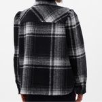 Gap NWT Puff Sleeve Cropped Wool Shirt Jacket Plaid size Medium Photo 3