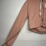 Forever 21 Light Pink Zipped Up Cropped Sweatshirt Size Large Photo 1