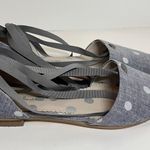Boden USA Boden Florence Polka Dot Pointed Toe Ankle Strap Flats Gray EU 38/US 7 Photo 3