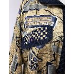 Mureli 100% Silk Women’s Jacket Shirt Nautical Multicolor Zip Pocket Size XL Yellow Photo 8