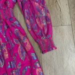 Lilly Pulitzer NWT  Cosita Smocked Waist Silk Blend Dress Pink Acai Berry Size 8 Photo 3