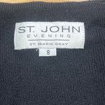 St. John Evening Marie Gray Santana Knit Flip Cuff Blazer Jacket Black Size 8 Photo 2