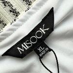 Misook  Mixed Stripe Sleeveless Knit Midi Dress White Black Sz XL NWT Photo 9