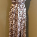 Candalite Whimsi Sequin Boho Fairy Fall Midi Lace Y2K Party Dress Medium Brown Bling Photo 0
