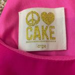 Peace Love Cake Pink Flowy Tank Size Large Barbie Summer EUC Photo 1