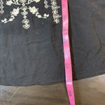 Solitaire  Embroidered‎ Boho Blouse Womens 3X Black Casual Cottage Church  READ Photo 11