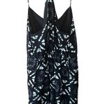 Madewell  Silk Starview Batik Grid Print Cami Mini Dress Pockets Black Size 00 Photo 2