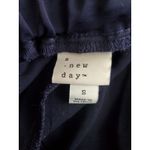 A New Day Shorts Women Small Blue Chambray Paper Bag Silky Elastic Waist Photo 3