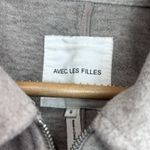 Avec Les Filles Jacket Womens Small Beige Felted Shacket Full Zip Collar Casual Photo 4