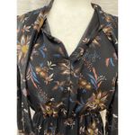 & Other Stories & Other Women's Long Black Floral Long Sleeved Dress Ruffles, Bell Sleeve Photo 13