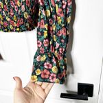 BuddyLove Botanical Floral Smocked Square Neck Bell Sleeve Crop Top Women's M Photo 4