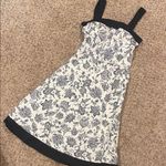 Dressbarn Black and White Floral Dress Size 10 Photo 0