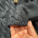 Max Mara Sportsmax Made In Italy Virgin Wool Chunky Knit Funnel Neck Cardigan S Photo 3