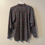 Liz Sport Vintage Dark Floral Whimsical Whimsigoth Button Up M Relaxed Novelty Print Boho Photo 7