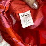 STAUD Red Tropical Print Georgia Open Back Halter Summer Beach Romper 2 Photo 5