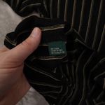 Ralph Lauren Lauren Linen Silk Black Striped Roll Tab Shirt Women's Small Preppy Photo 5