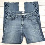 Calvin Klein Jeans Calvin Klein Thrashed Distressed Painted Embroidered Boot Cut Jeans Photo 0