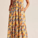 Abercrombie & Fitch  Yellow Floral Maxi Dress Photo 0