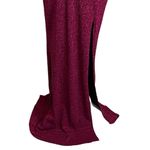 Lulus Dancing All Night Magenta Metallic Strapless Maxi Dress Womens Size XS Photo 3