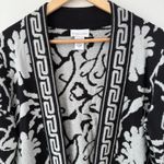 Soft Surroundings Mohair Wool Blend Bistro Floral Open Front Duster Cardigan PL Photo 2