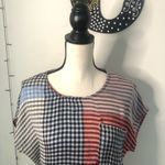 Ivy Jane  Striped Gingham Tie Front Blouse Photo 3