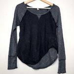 Free People We the Free Layered Knit Baseball Long Sleeve Tee Photo 0