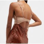 ALC Frank A.L.C. Gisele Corset Sequin Midi Dress | Brown | Size 2 | NWT Photo 4