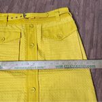 Marc by Marc Jacobs ‎ Yellow A Line Belted Button Down Cargo Pocket Skirt Size 8 Photo 5