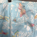 Talbots Pants Womens 12P Blue Butterfly Straight Leg Cotton Y2K Boho Whimsical Photo 5