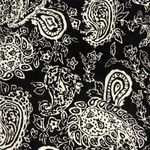 Ralph Lauren Lauren  Black White Paisley Print Cotton Pencil Skirt Size 4 Small Photo 2