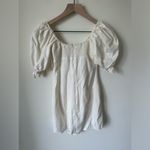 For Love & Lemons  Macaroon Puff-sleeve Mini Dress In White XS Photo 4