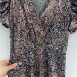 Ba&sh  Shopbop Gala Puff Sleeve Metallic Paisley Floral Mini Dress Noir size xs 2 Photo 4