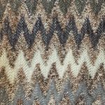 Alberto Makali Textured Chevron Metallic Beaded Collar Sweater Top Large Evening Photo 4