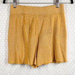 Free People Free‎ People Beach Yellow Ribbed Knit High Rise Shorts Photo 0