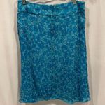 Adrienne Vittadini Gorgeous Y2K blue silk tiles mermaid ruffle skirt midi/mini Photo 3