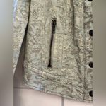 Free People Follow The Flock Sage Green Velvet Jacquard Boho Moto Jacket Size 0 Photo 5