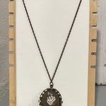 Floral Embroidered Pendant Necklace Green Photo 0