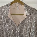 Young Fabulous and Broke Womens Valentine Button Down Sequin Top in Champagne Sz M Photo 13