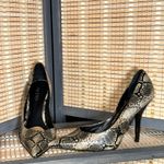 ALDO Women's Black & Tan Snake Embossed Pumps Photo 1