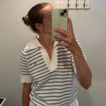 Vineyard Vines Women's Open-Stitch Short-Sleeve Polo Sweater Photo 3