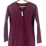 Madewell NWT Midi Sweater Dress Womens XXS Burgundy Cotton Minimalist Fall Cozy Photo 4
