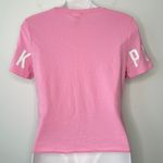 PINK - Victoria's Secret PINK VICTORIA’S SECRET Tie Front Crop T-shirt Womens Size XS Preppy Sporty Cute Photo 4