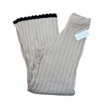 Worth Collective Pants Size XL Adele Ribbed Knit Taupe Black Cozy Pull On NWT Photo 2