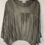 Blue Buttercup  Butterfly Sleeve Dye Print Top size Medium Photo 0