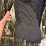 Chico's Womens Velvet Jacket Blazer Size 1 Silk Blend Green Long Sleeve Lined Photo 5