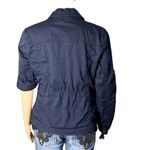 J.Crew  Womens Jacket Coat Chino Khaki Casual Stretch Lightweight Navy Blue Small Photo 5