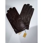 Daks Brown Leather Gloves Fur Lined Sz L Unisex K Size L Photo 1